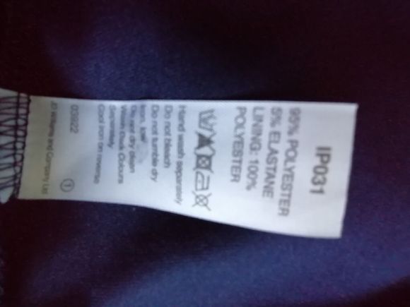 Womens Blouse Size 28 Navy And White Double Layer dress up or down - Picture 10 of 15